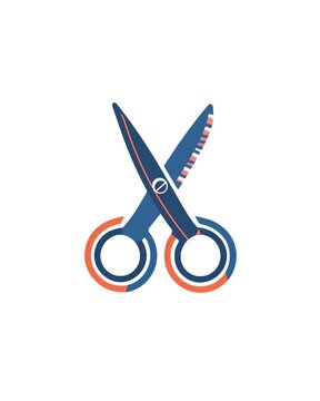 recommend clip art: simple sharp pair hair cutting blade scissors illustration art white background generative ai 