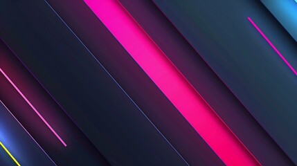 Obraz premium Abstract Neon Lights on Black Background