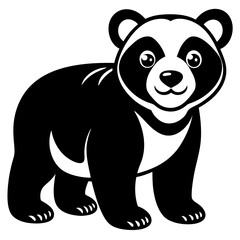 cartoon bear icon silhouette vector illustration.