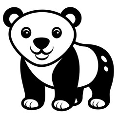 cartoon bear icon silhouette vector illustration.