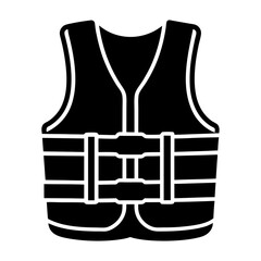 life jacket icon silhouette vector illustration.