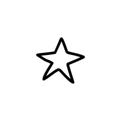 Obraz premium Icon of a star hand drawn. Suitable use for design, decoration, apparel, infographics, scrapbooks, yearbooks, children, kids inspiration and more