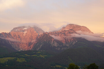 Obraz premium Abendstimmung im Berchtesgadener Land