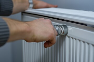 Radiator adjustment on a wall