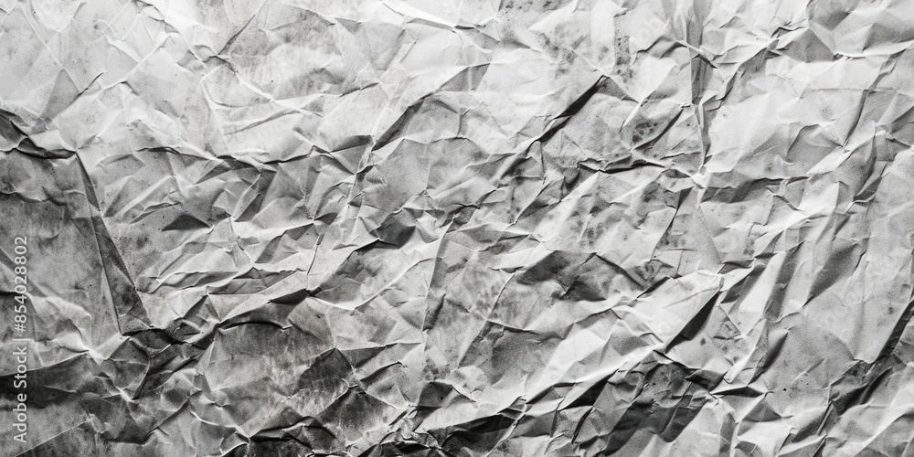 Poster a close-up shot of crumbled paper with a rough texture, ideal for use in illustrations or designs wh