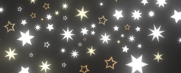 Stars - Festive christmas card. Isolated illustration white background. -