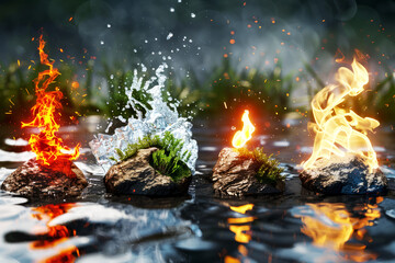 The elements of nature ,abstract background