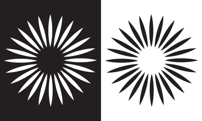 Obraz premium Circle abstract art, circular shape for decoration, circular radial lines element, concentric lines. isolated on white and black background. EPS 10