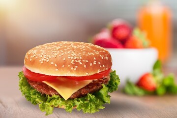 Tasty fresh Beef Burger, fasr food