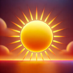 Une image vibrante d'un grand soleil