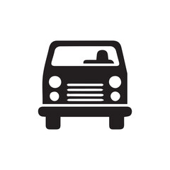  Vector Black silhouette car icon isolated on white, Eps 10.