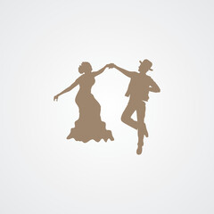 Obraz premium vector couple dancing ballroom dance