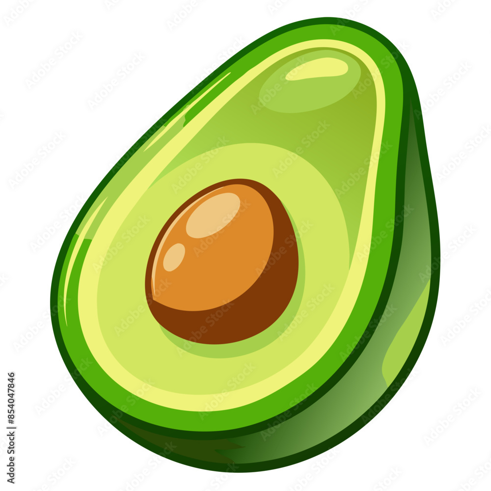 Wall mural illustration of avocado