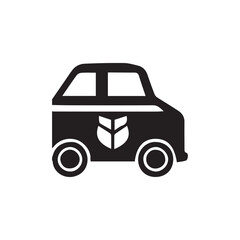Obraz premium Vector Black silhouette car icon isolated on white, Eps 10.