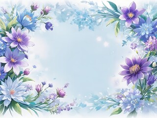 Naklejka premium floral frame, botanical border, flower wreath, floral design