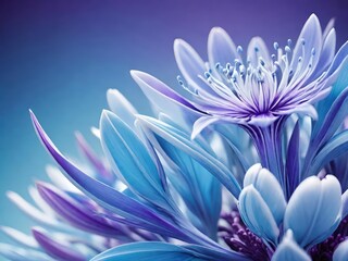 Obraz premium blue flowers, purple flowers, floral photography, artistic flower arrangement