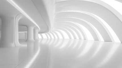 Creative Interior Concept. Beautiful Technology Template. 3d rendering.