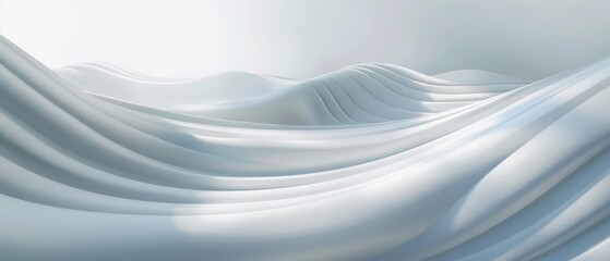 Abstract Architecture Background. White Circular Building.3d Rendering