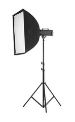 Professional lighting isolated on white. Photo studio equipment