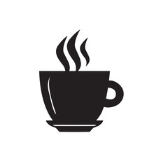  Abstract Coffee cup icon, tea cup logo, symbols vector illustration silhouette image template.eps 10.