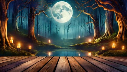 halloween night scene