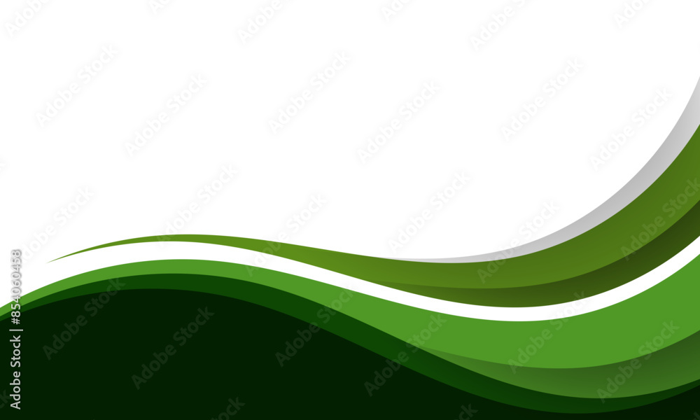 Sticker modern green background. graphic design pattern background template with dynamic wave shapes.
