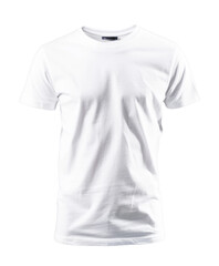 white t-shirt isolated on white or transparent png