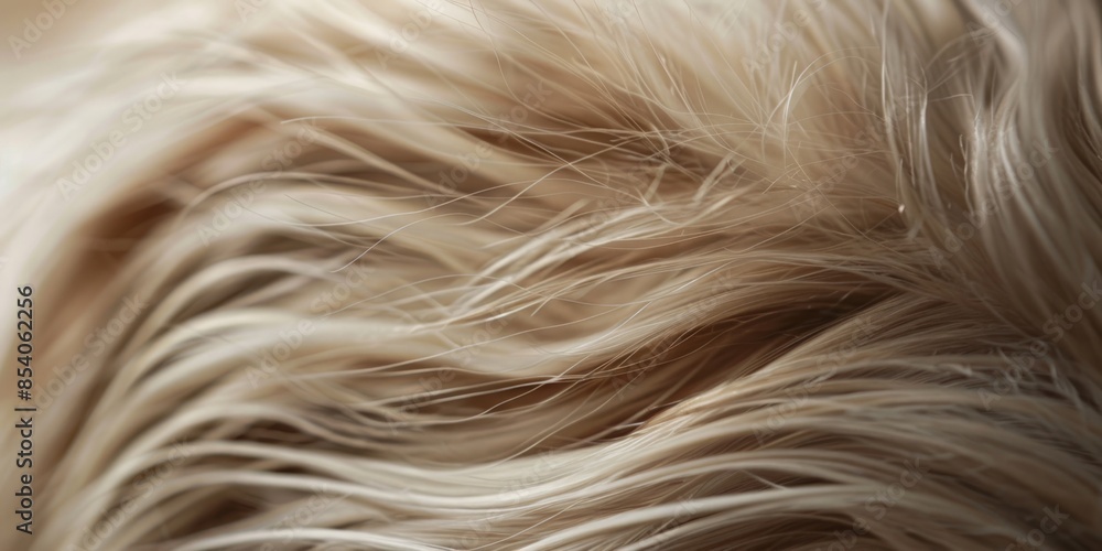Poster a close up of a dog's fur with a fuzzy texture. generate ai image