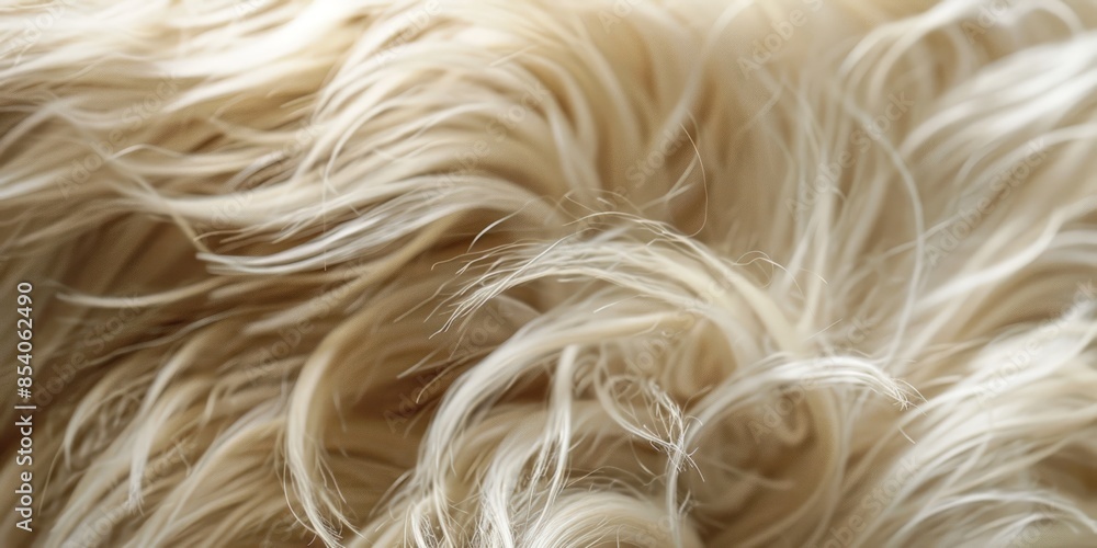 Poster a close up of a dog's fur with a fuzzy texture. generate ai image