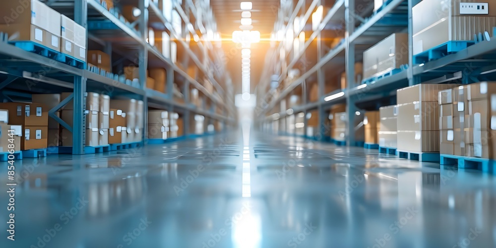 Aufkleber industry 40 tech optimizes warehouse processes with digital tools for efficient logistics. concept l
