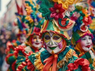 Vibrant Carnival ParadeColorful Costumes in Full Swing.