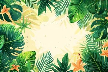 Summer Background illustration created with Generative AI