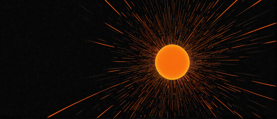 Obraz premium Dark noisy grainy poster background, orange black abstract glowing shape, header cover backdrop design noise texture banner, copy space 