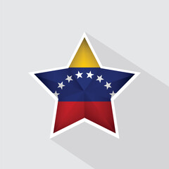 Venezuela Flag Star Shape Icon