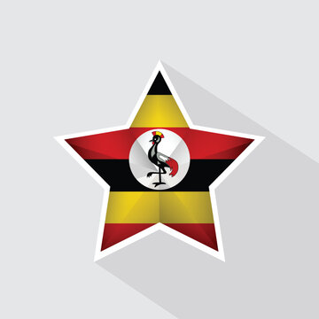 recommend clip art: Uganda Flag Star Shape Icon