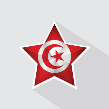 recommend clip art: Tunisia Flag Star Shape Icon