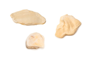 White sauce splashes isolated on white background.