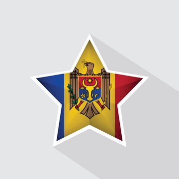 recommend clip art: Moldova Flag Star Shape Icon