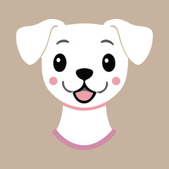 Color Vector of a dog head on Black background.Easy editable layered vector illustration