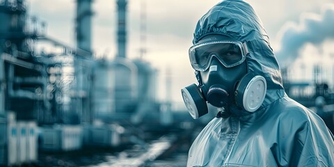 Nuclear contamination threatens environment public health and global concerns. Concept Nuclear Contamination, Environmental Impact, Global Concerns, Health Risks, Radioactive Pollution