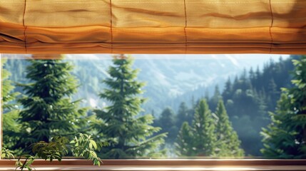 A serene and peaceful forest scene, ideal for use in nature-inspired designs or as a backdrop for outdoor activities