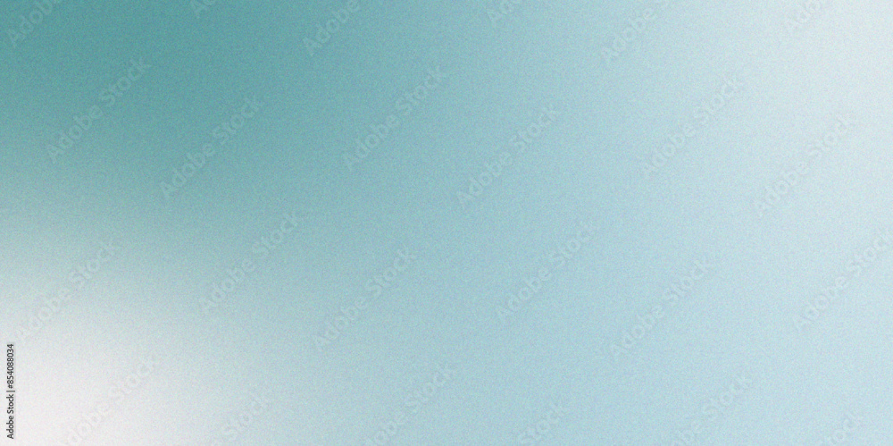 Fototapete Light blue grainy gradient webpage header wide banner design. Blurred noise texture with rough and grain. Retro Gradient Background with Noise Texture. 