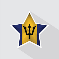 Barbados Flag Star Shape Icon