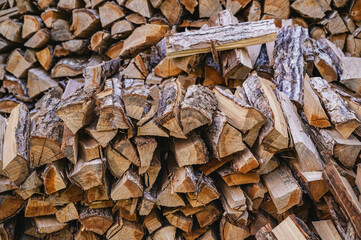 積まれた薪