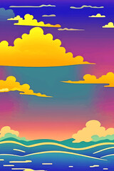 A collection of backgrounds with cloud patterns in a modern style. These vibrant and richly colored designs create unique and eye-catching compositions. Perfect for adding text and creating stylish vi