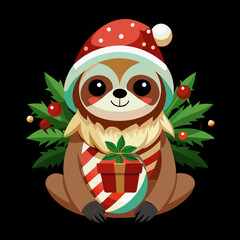 a-vector-art-graphic-of-a-christmas-themed-sloth-i