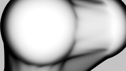 Monochromatic Abstract Shape with Smooth Gradient Lighting