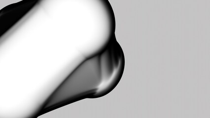Monochromatic Abstract Shape with Smooth Gradient Lighting