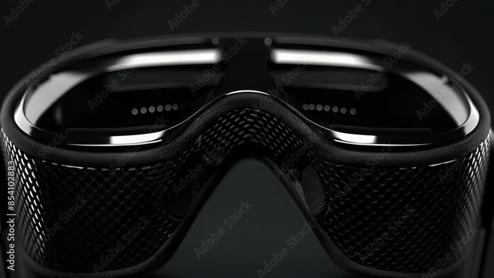 Poster the front of the vr headset features a glossy finish with a subtle gridlike texture creating a sleek