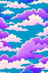 A collection of backgrounds with cloud patterns in a modern style. These vibrant and richly colored designs create unique and eye-catching compositions. Perfect for adding text and creating stylish vi